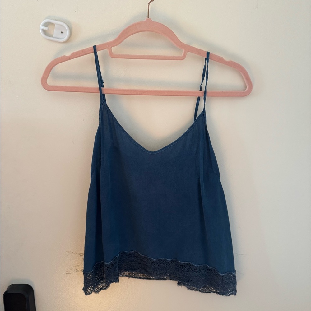 Wilfred Blue Asymmetrical Crop Camisole